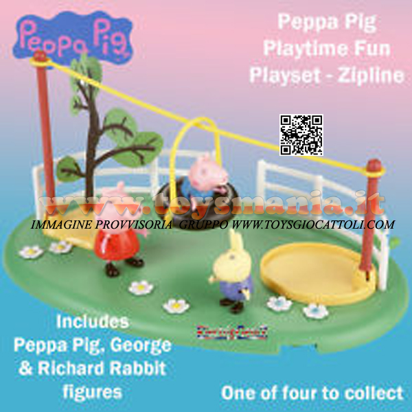 Peppa Pig Playground Playset Zip line Peppa Pig & George Figures - Brand  New IL PARCO DIVERTIMENTO CON LA FUNE - Toys Giocattoli s.r.l.s